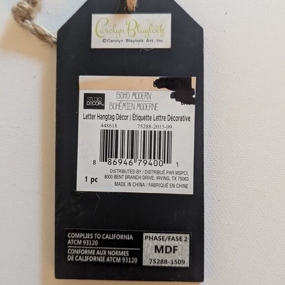 NWT Rustic Letter 'Q' Wooden Sign Farmhouse Autumn Michael's Home Wall Decor - Picture 6 of 7